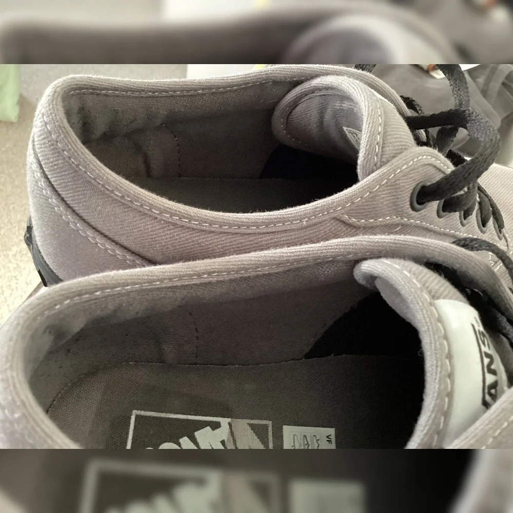 Vans Authentic Grey Canvas Sneakers | Men’s 9.5 | Clean & Classic - Picture 6 of 13
